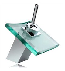 Robinet Mitigeur LED Bec Cascade au design luxueux pour vasque