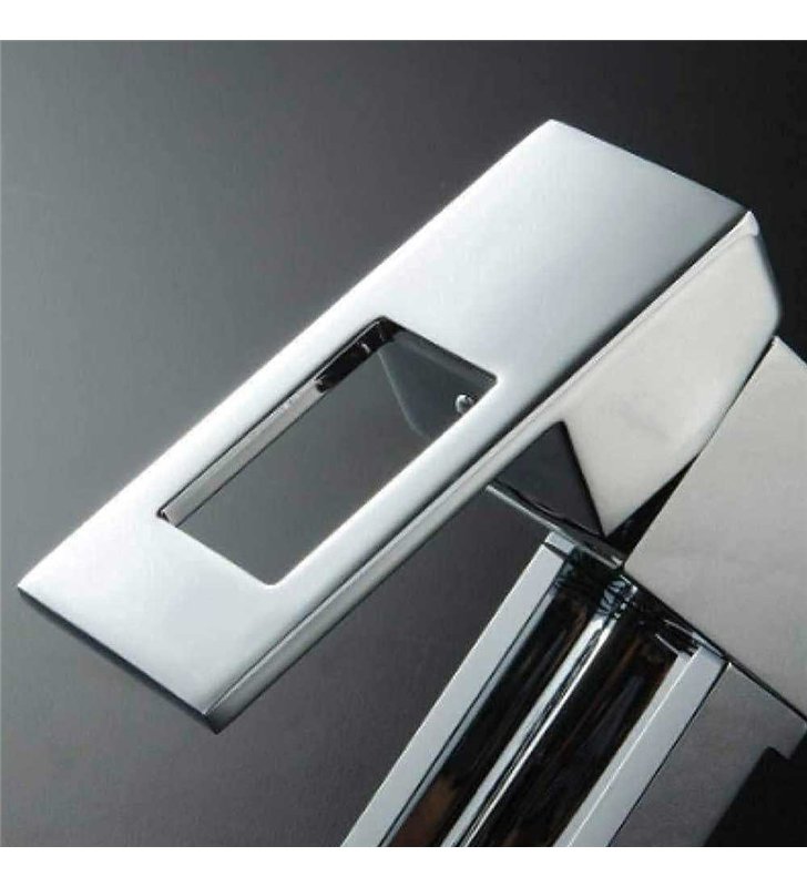 Robinet Mitigeur lumineux, design, en laiton chromé et cartouche céramique pour vasque