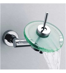Mitigeur Bain Douche Chromé avec coupole en verre cascade