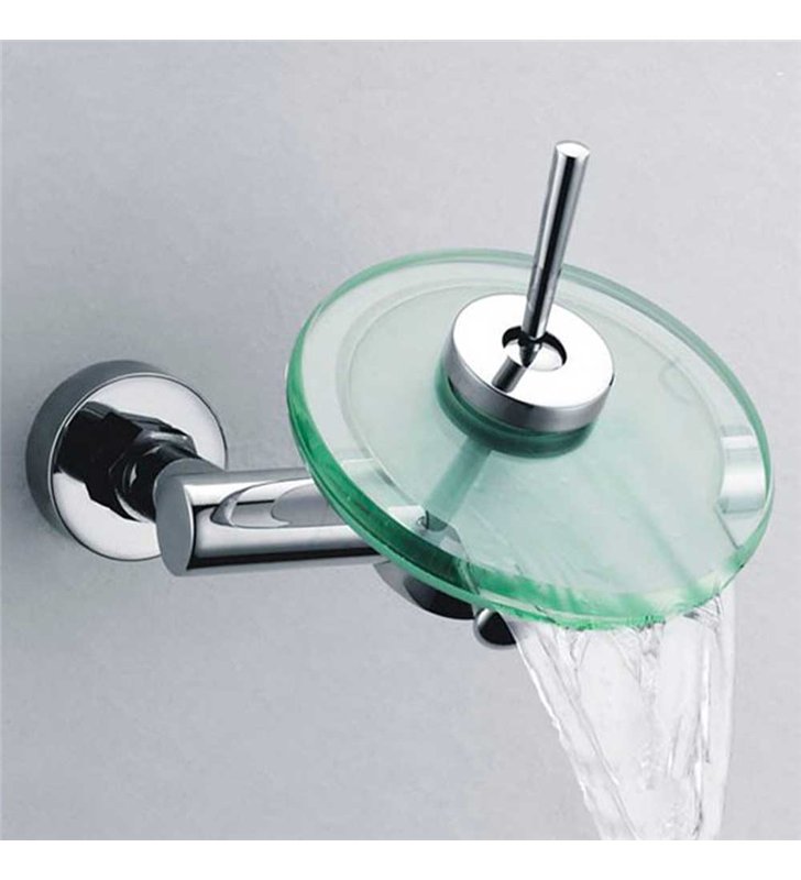 Mitigeur Bain Douche Chromé avec coupole en verre cascade