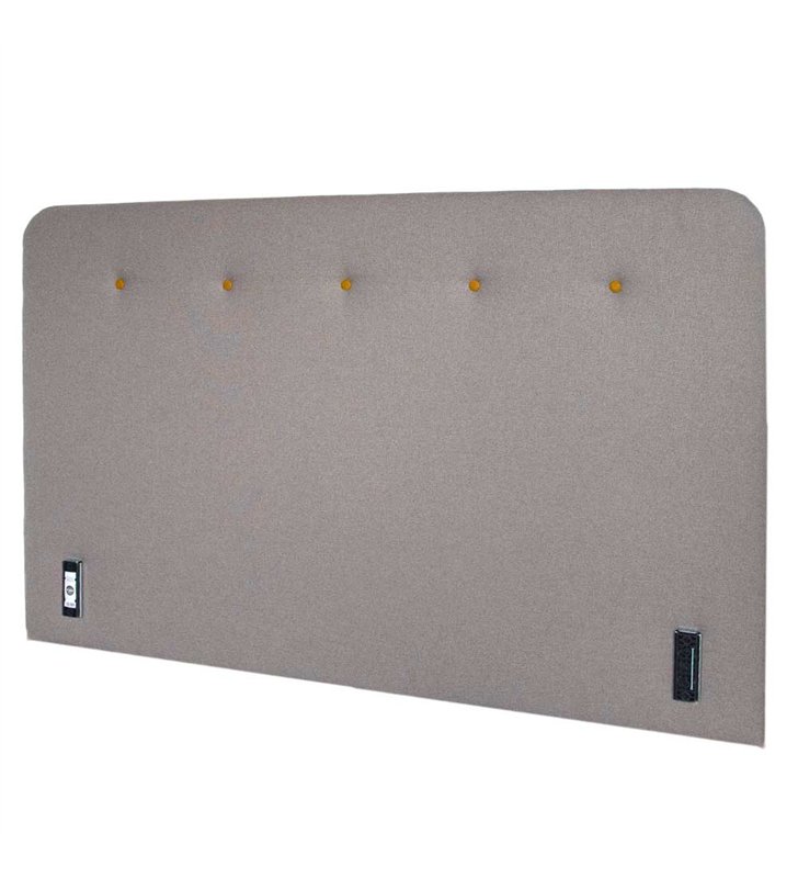 Tête de lit largeur 180 x 110 cm tissu couleur Taupe Gris