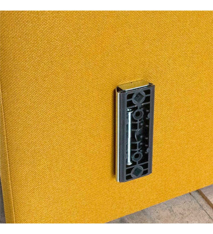 Tête de lit largeur 180 x 110 cm tissu couleur Jaune Moutarde clair