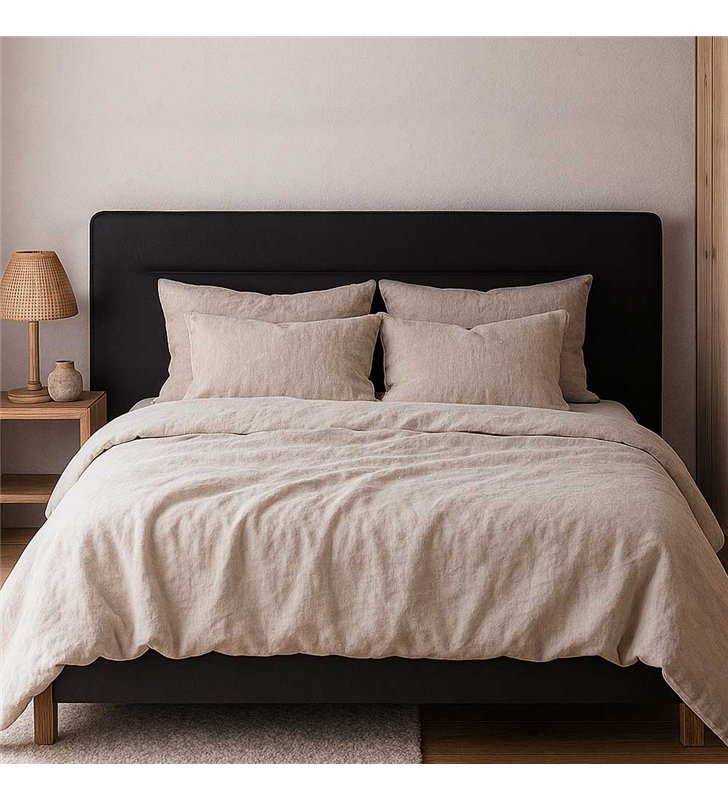 Tête de lit largeur 200 x 90 cm simili cuir Terracotta