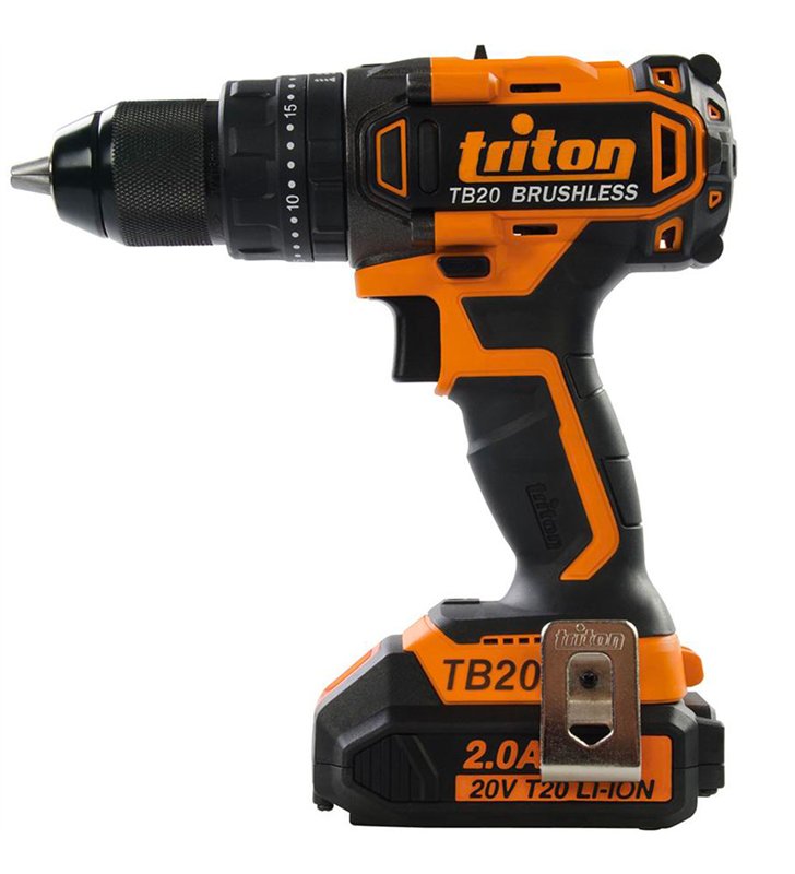Perceuse a percussion sans fil Triton T20CHBL visseuse brushless 20V 2 batteries 2Ah