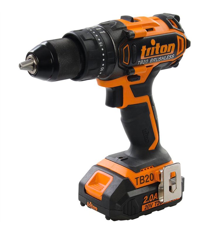 Perceuse a percussion sans fil Triton T20CHBL visseuse brushless 20V 2 batteries 2Ah