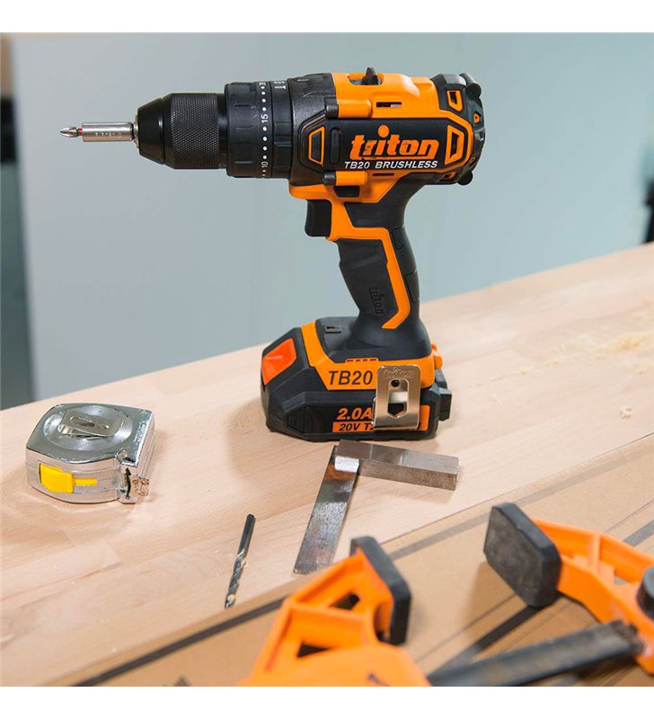 Perceuse a percussion sans fil Triton T20CHBL visseuse brushless 20V 2 batteries 2Ah