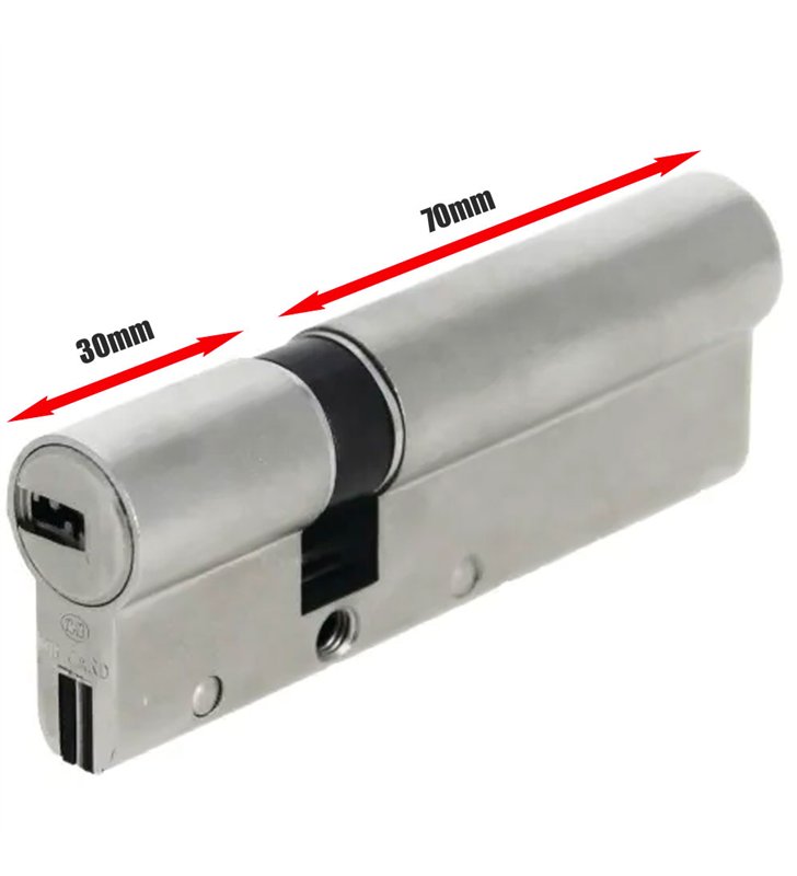 Cylindre serrure européen double entrée 70 x 30 mm debrayable 4 clés Dual XP A2P 1 BRICARD