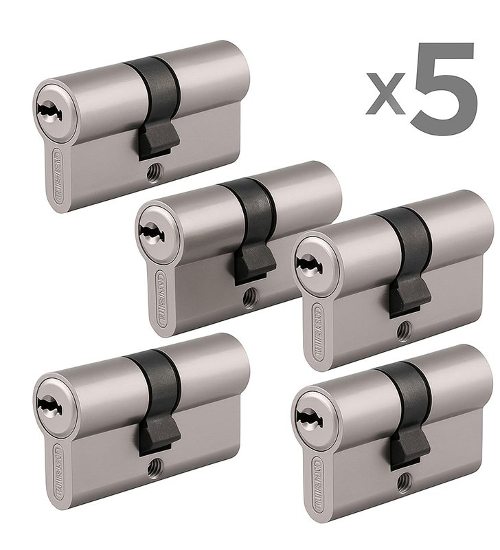 Lot de 5 cylindres s’entrouvrant Traffic 6 pour serrure de porte haute sécurité 20 clés identiques