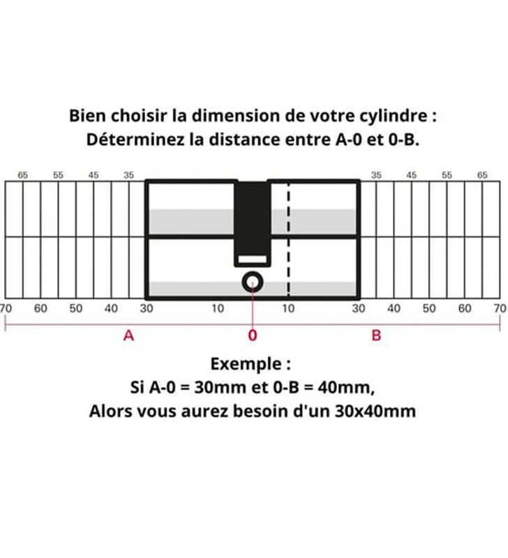 Lot de 10 cylindres s’entrouvrant Trafic 6 pour serrure de porte haute sécurité 40 clés identiques
