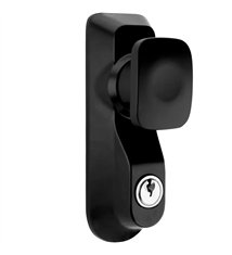 Poignée de porte exterieure Bricard Manoeuvre pour serrure ou barre antipanique réversible Noir