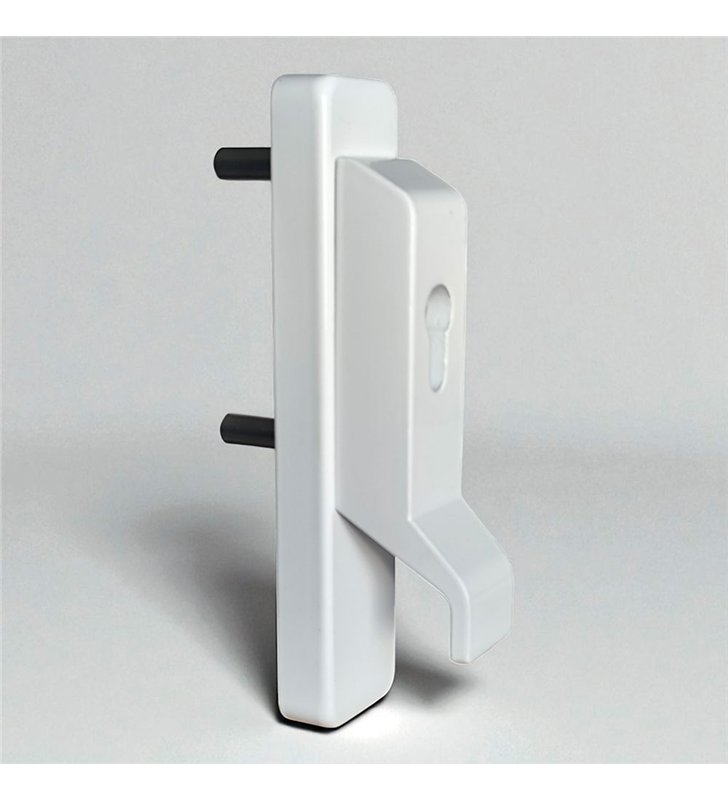 Poignée de porte fixe blanche Bricard Manoeuvre pour serrure antipanique exterieure reversible