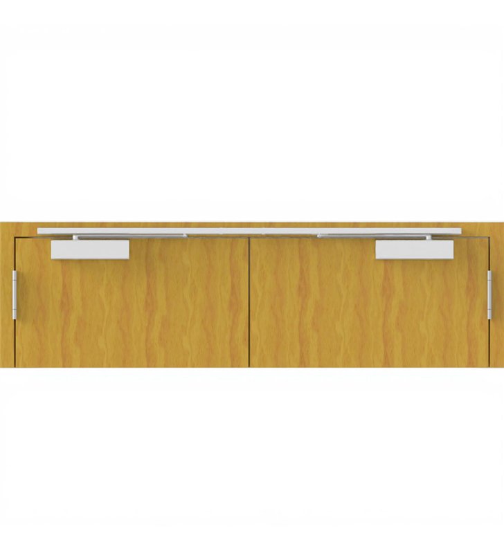 Bandeau Ferme portes double à force réglable 1 à 3 tirant gauche blanc Ensemble 2 Vantaux