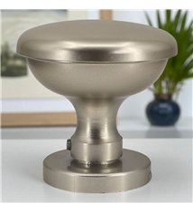 Bouton de porte fixe en aluminium Poignée exterieure ronde champagne Bricard