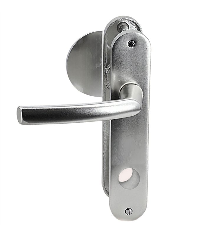 Paire de poignées de porte blindée aluminium Osmose Bricard 234 mm béquille aileron 25 mm