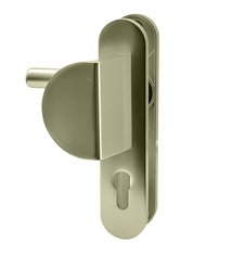 Paire poignées de porte aluminium blindée Bricard Osmose 190 mm béquille aileron trou cylindre