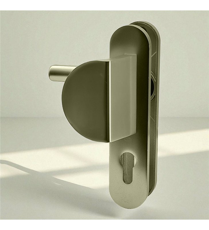 Paire poignées de porte aluminium blindée Bricard Osmose 190 mm béquille aileron trou cylindre