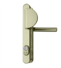 Paire poignée blindée de porte Bricard Bricard Osmose béquille aileron plaque étroite aluminium 250 mm