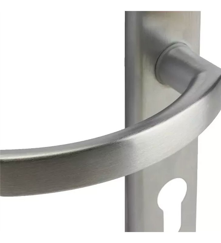 Paire de poignées sur plaques acier blindés 240 mm béquille aileron pour clé I Bricard