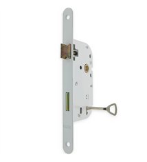 Serrure à encastrer porte de chambre Bricard axe 50 mm bout rond réversible