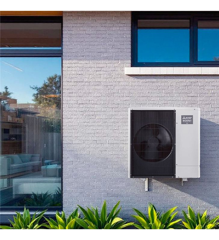 Pompe a chaleur air eau monobloc Mitsubishi 10 kW Monophasé R32 réversible
