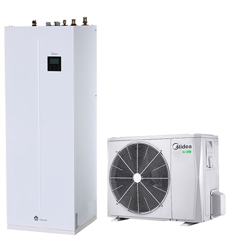 Pompe a chaleur bibloc ballon 190 L Midea M-Thermur 8 kW air eau monophasé