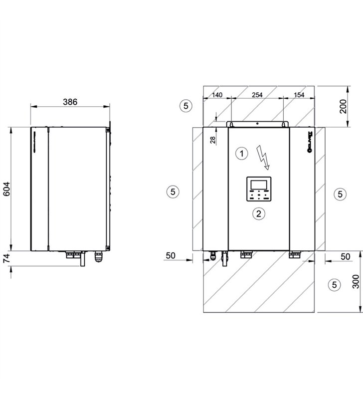 Pompe a chaleur bibloc air eau 8 kw Sphera EVO 2 Box 4 monophasé avec contrôle WiFi