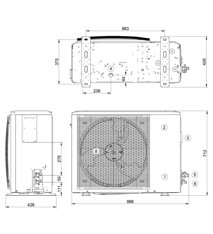 Pompe a chaleur bibloc air eau 8 kw Sphera EVO 2 Box 4 monophasé avec contrôle WiFi