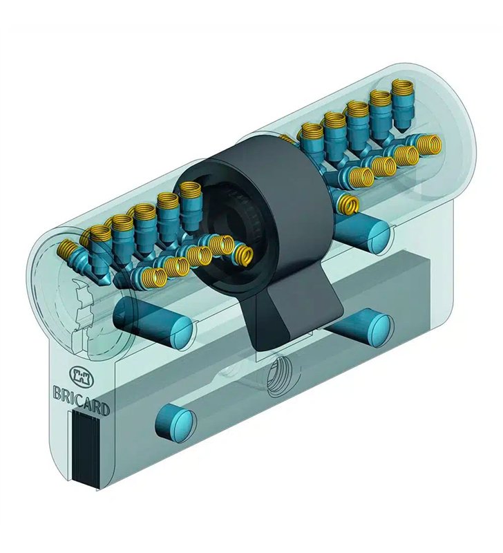 Cylindre serrure 30 x 70 mm CHIFRAL S2 A2P 1 debrayable 4 clés et carte BRICARD