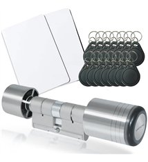 Cylindre de porte électronique à bouton 30 x 30 mm RFID MIFARE serrure avec carte et badge