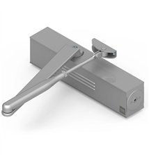 Ferme porte hydraulique réversible à glissière DOM Unik 4500 argent 120 Kg force 2 à 6