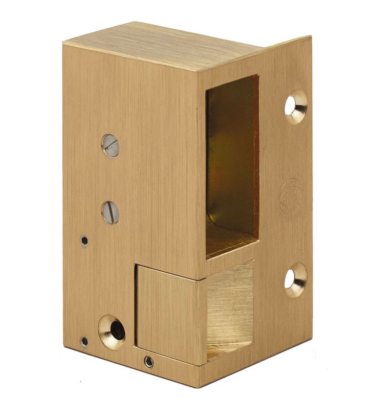 Gache électrique en applique 24 V serrure horizontale porte gauche contact stationnaire Beugnot 1