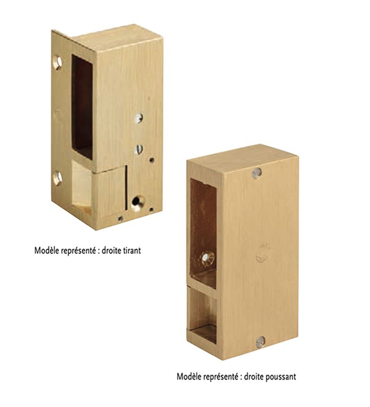 Gache électrique en applique 12 V serrure horizontale porte droite à émission Beugnot 2