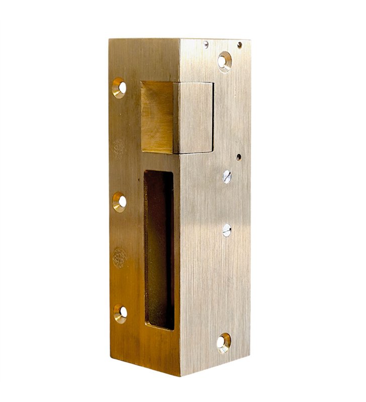 Gache électrique en applique 12V serrure verticale à émission 158 mm porte droite Beugnot 5
