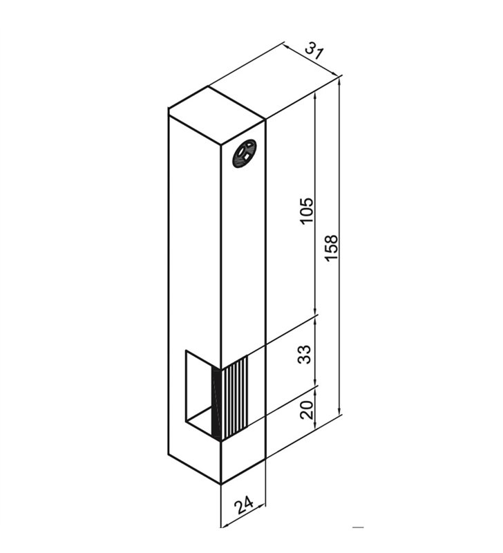 Gache électrique en applique 12V serrure verticale contact stationnaire 158 mm gauche Beugnot 10