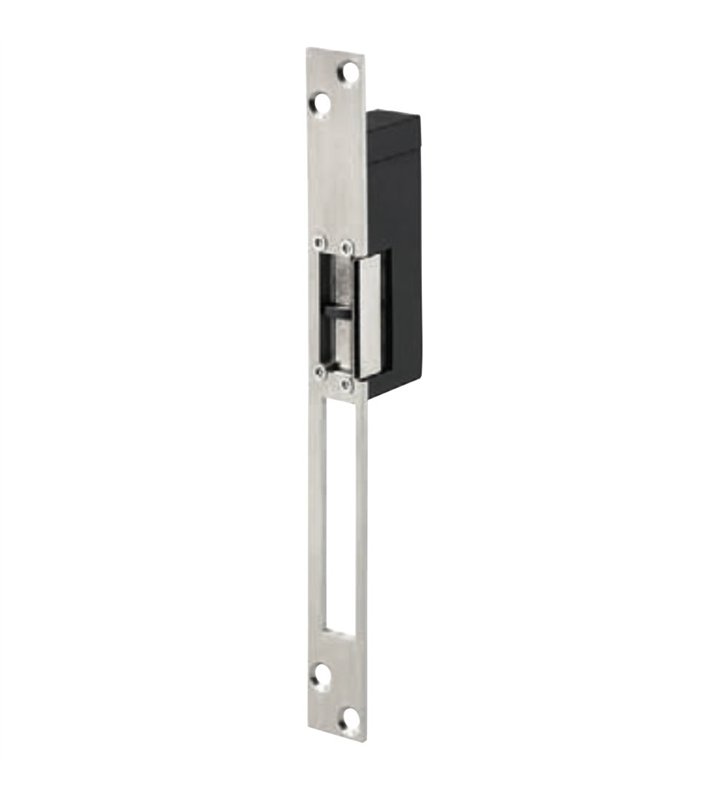 Gache électrique à encastrer 99 mm 12V droit tirant à émission Beugnot WP 1000
