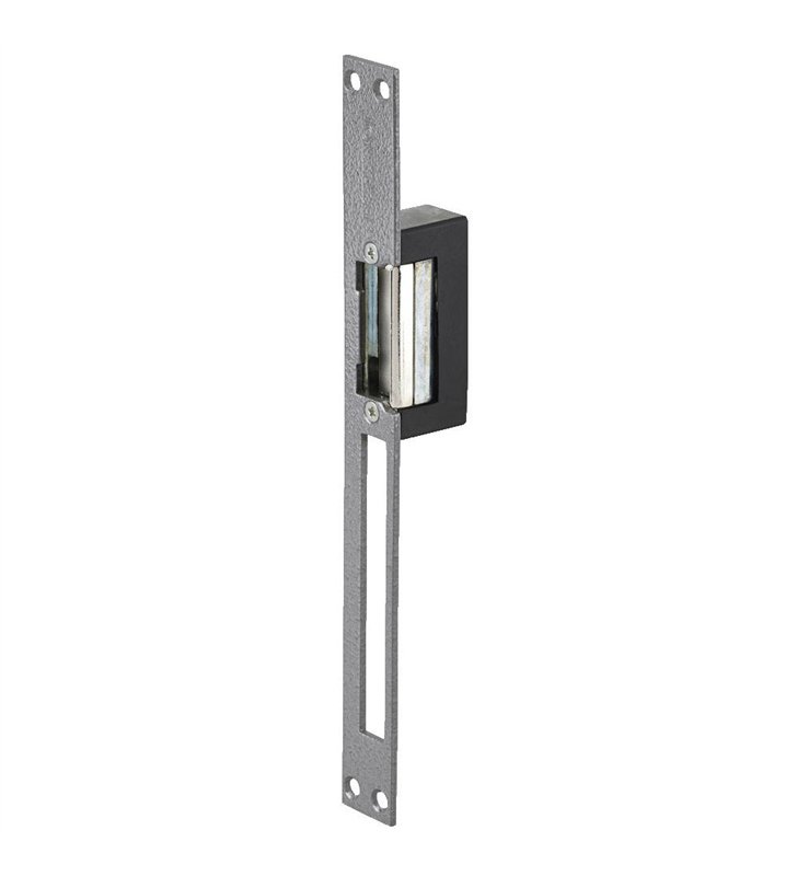 Gache électrique en applique électro inversé 12V serrure verticale 89 mm réversible Beugnot NIE