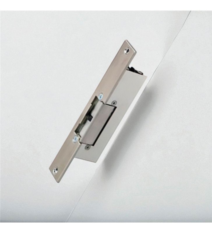 Gache électrique à encastrer 12V réversible 107 mm à émission et micro contact Beugnot 500