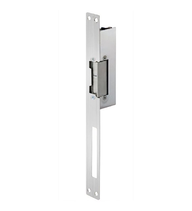 Gache électrique à encastrer renforcée 24V réversible 107 mm à émission Beugnot 500
