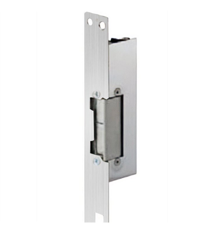 Gache électrique à encastrer renforcée 24V réversible 107 mm à émission Beugnot 500