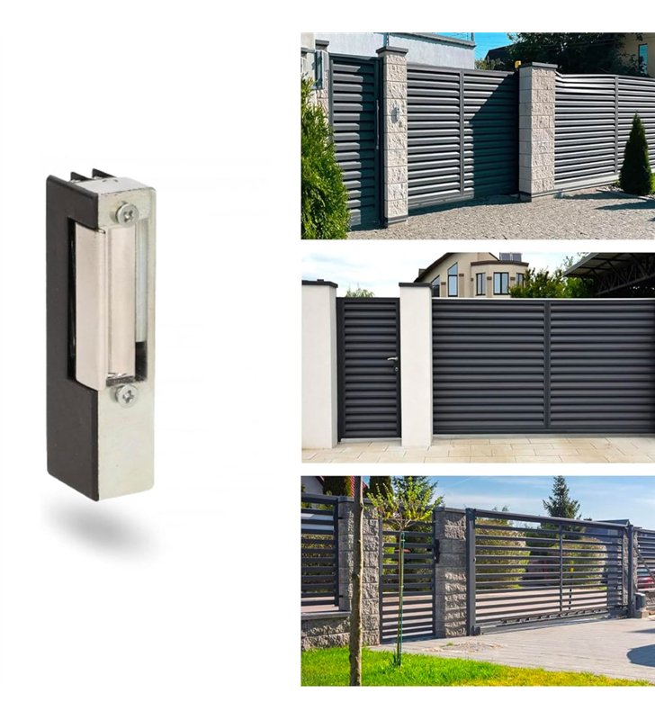Gache éléctrique à émission 12 V AC serrure verticale portes droite 88 mm Beugnot A