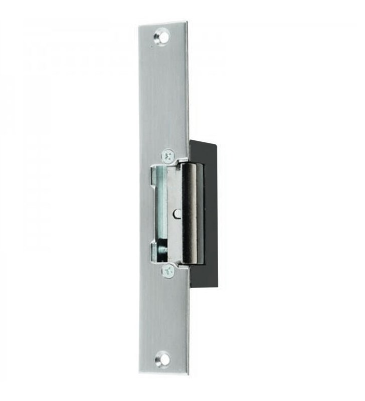 Gache éléctrique à émission et tetière 12 V serrure verticale 88 mm portes droite Beugnot A