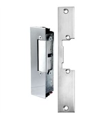 Gache électrique à émission micro contact tetière 12V 107 mm Beugnot 500 à encastrer réversible