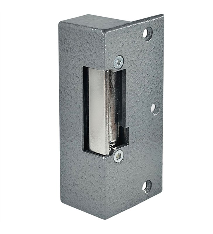 Gache électrique en applique 100 mm 12V à émission serrure verticale gauche tirant Beugnot 204