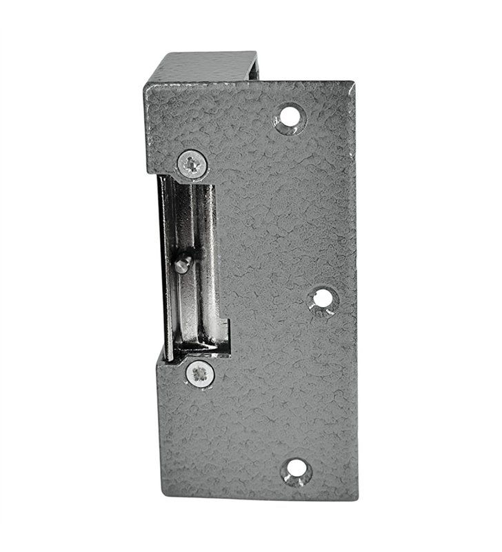 Gache électrique en applique 100 mm 12V à émission serrure verticale gauche tirant Beugnot 204