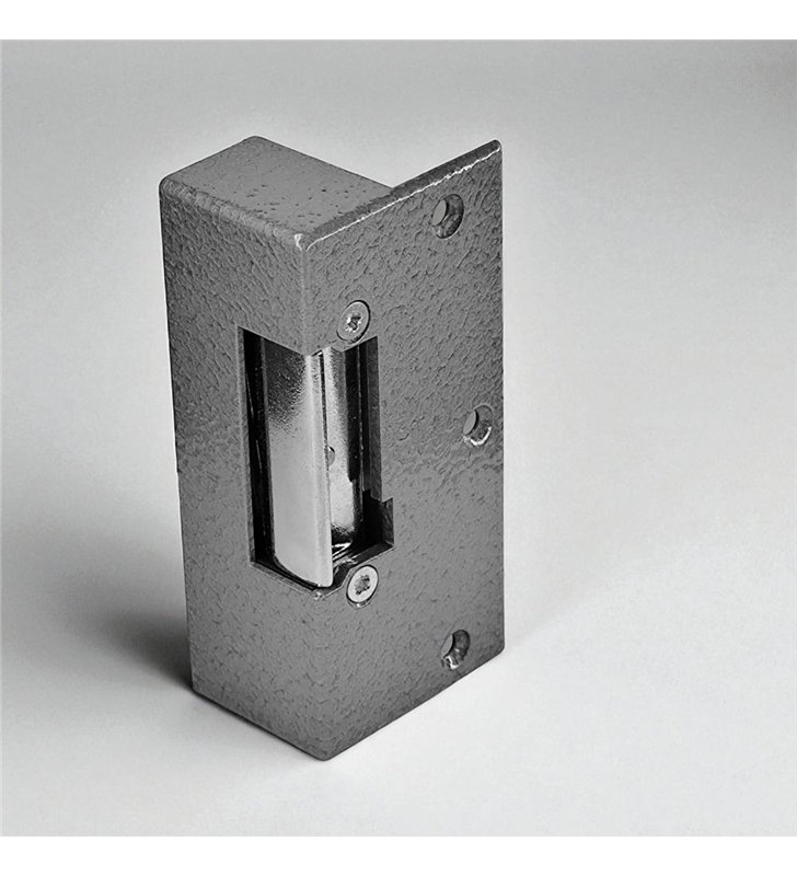 Gache électrique en applique 100 mm 12V à émission serrure verticale gauche tirant Beugnot 204