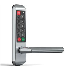 Poignée électronique serrure à code Easykey DOM serrure inox porte intérieure 45 mm sans clé