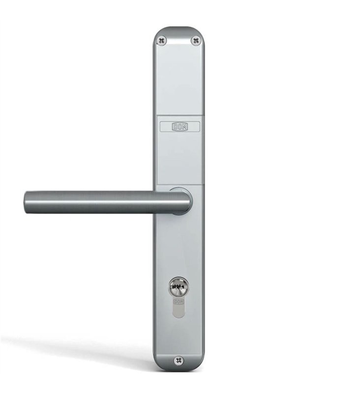 Poignée électronique à code Easykey DOM serrure inox porte intérieure sans clé entraxe 92 mm