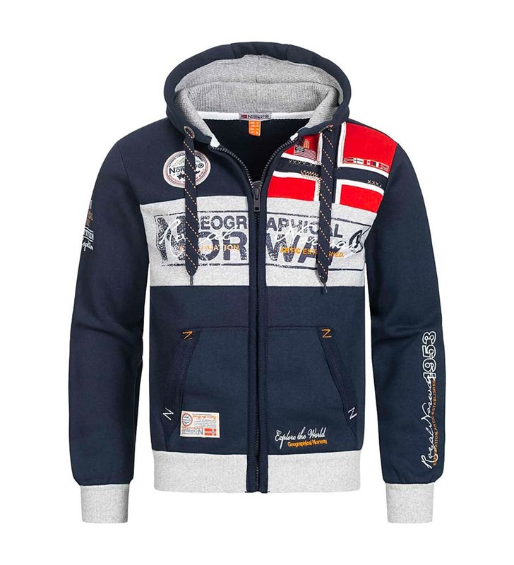 Sweat zippé à capuche pour Homme Veste Geographical Norway Flyer