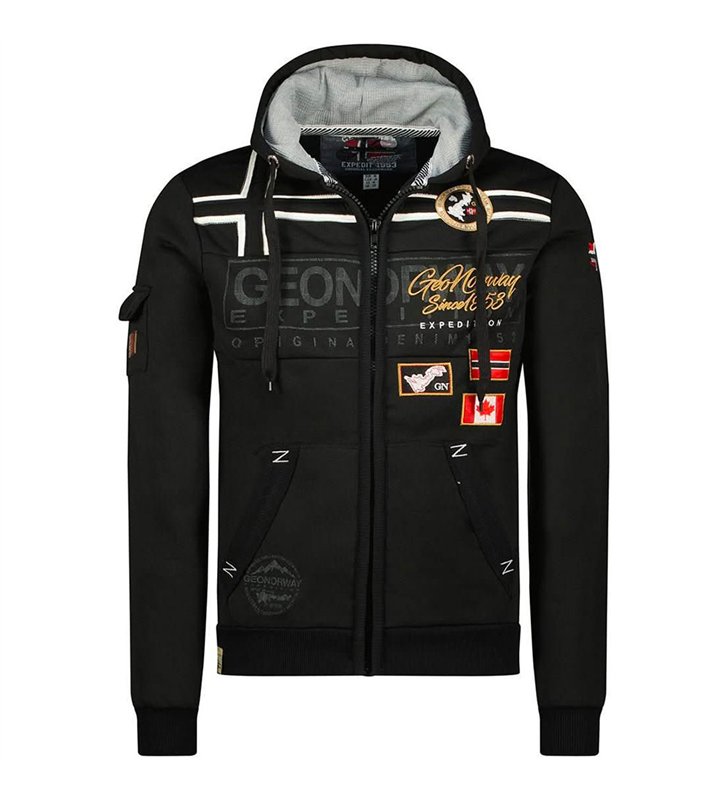Sweat zippé à capuche pour Homme Veste Geographical Norway Garadock
