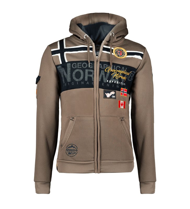 Sweat zippé à capuche pour Homme Veste Geographical Norway Garadock